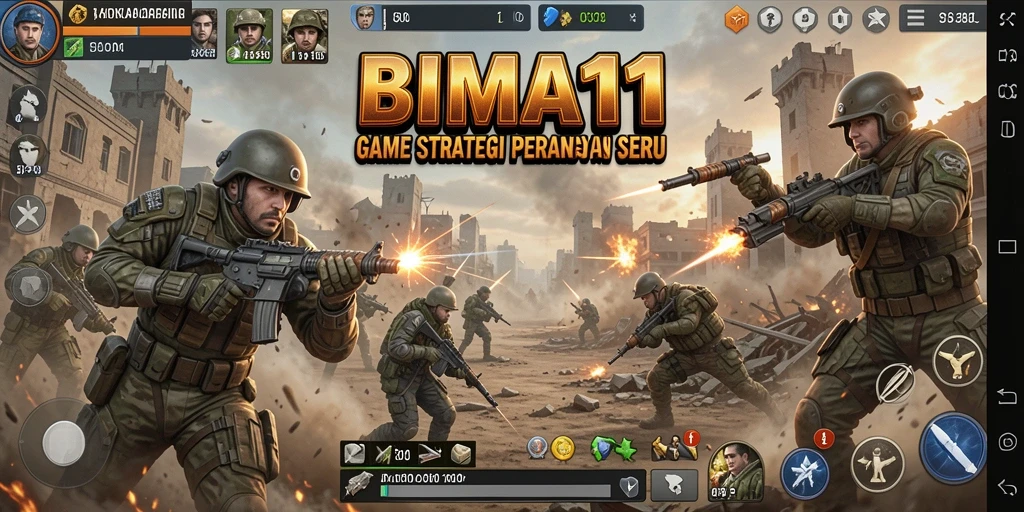 Tampilan gameplay BIMA11 yang mendebarkan dan strategis.