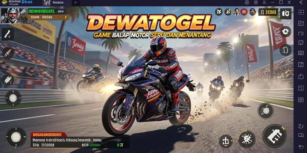 Gameplay seru DEWATOGEL dengan lintasan menantang dan motor kustom.