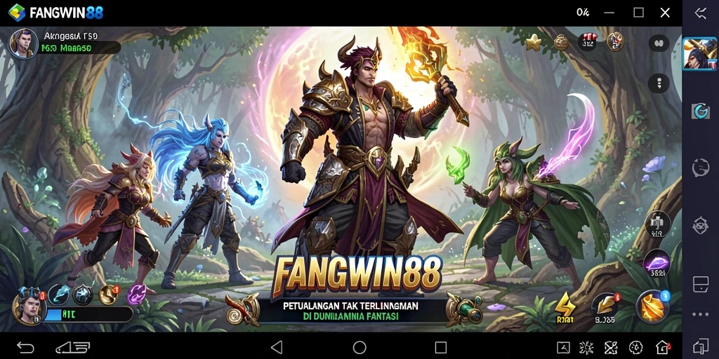 Tampilan menakjubkan dari gameplay FANGWIN88 di dunia petualangan.