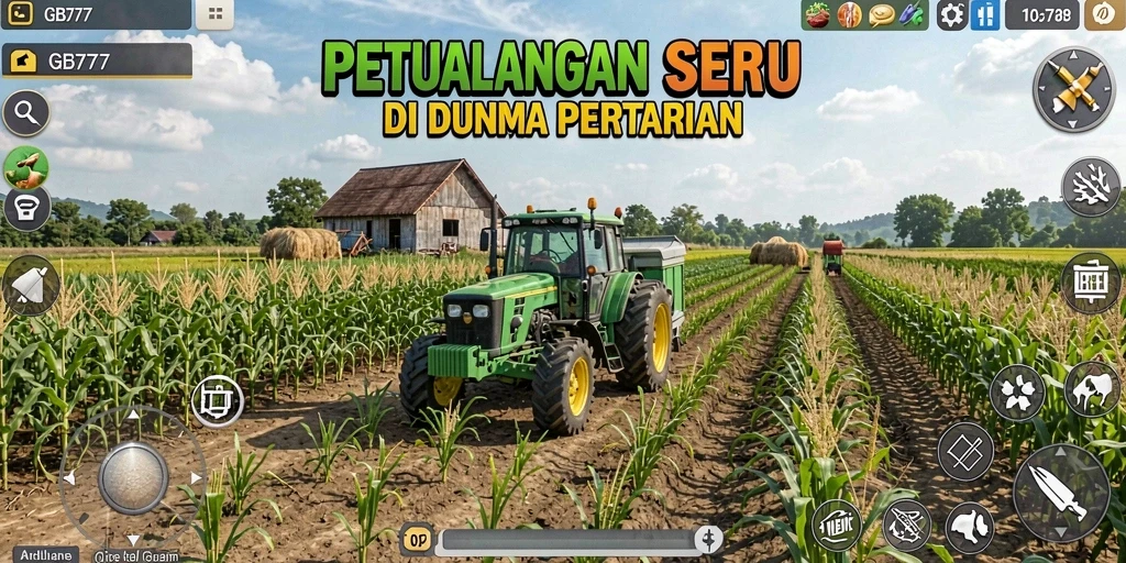 Tampilan gameplay menangkap aktivitas berkebun yang seru dan interaktif.