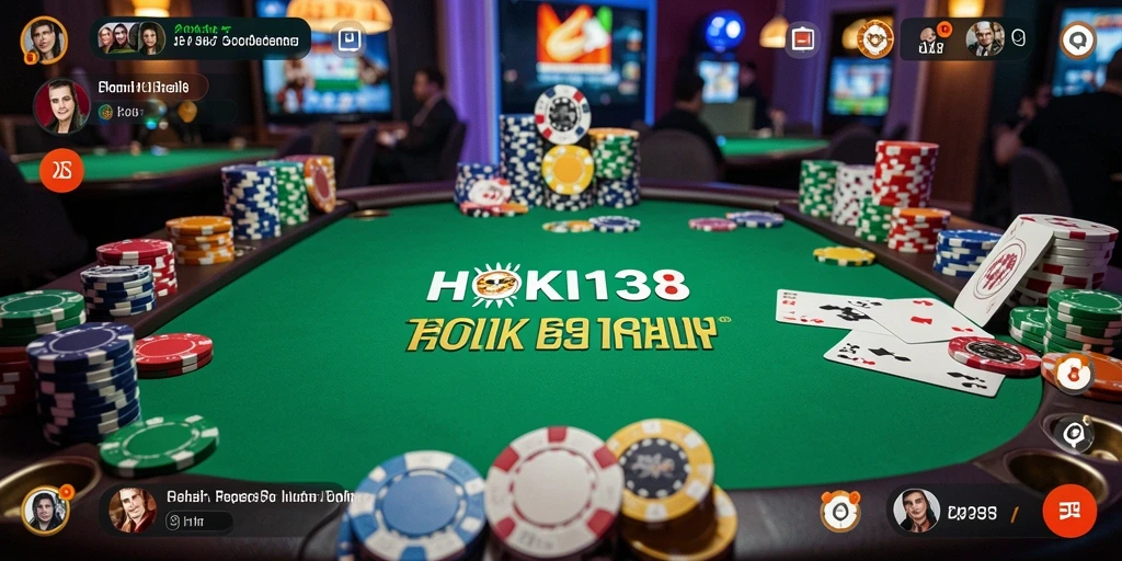 Tampilan gameplay HOKI138 yang menarik dengan suasana Poker yang realistis.