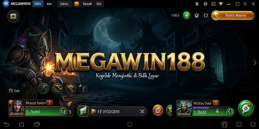 Screenshot gameplay menakutkan dari MEGAWIN188 yang menunjukkan suasana kelam.