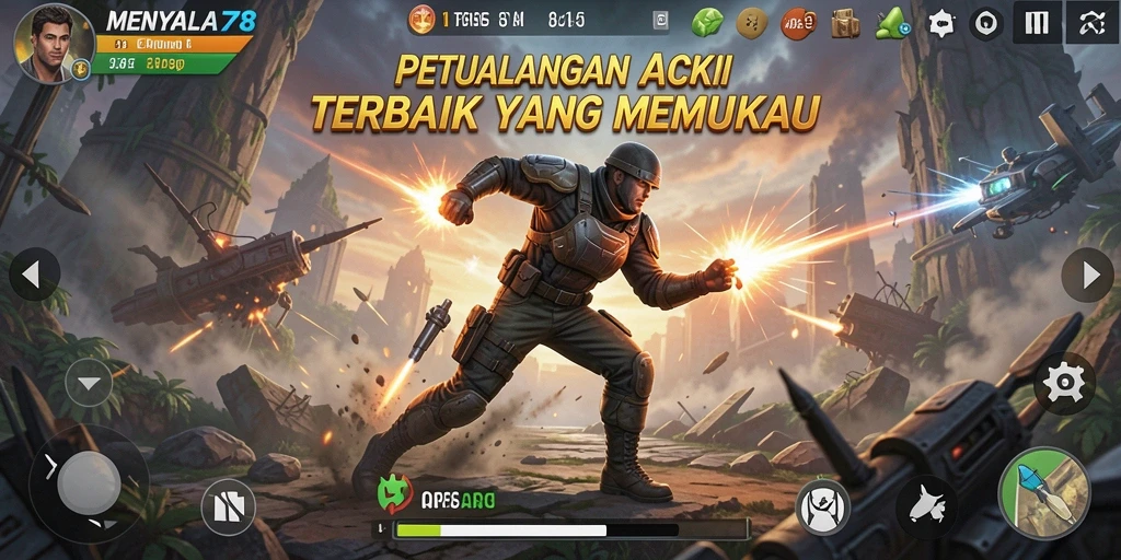 Screenshot gameplay MENYALA78 yang penuh aksi menegangkan.