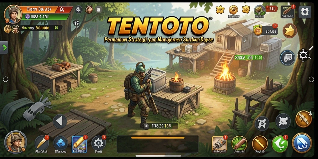 Tangkapan layar gameplay TENTOTO menunjukkan strategi menaklukkan musuh.