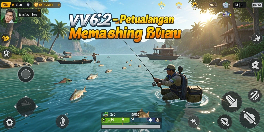 Tampilan gameplay memancing yang menakjubkan di VV62.