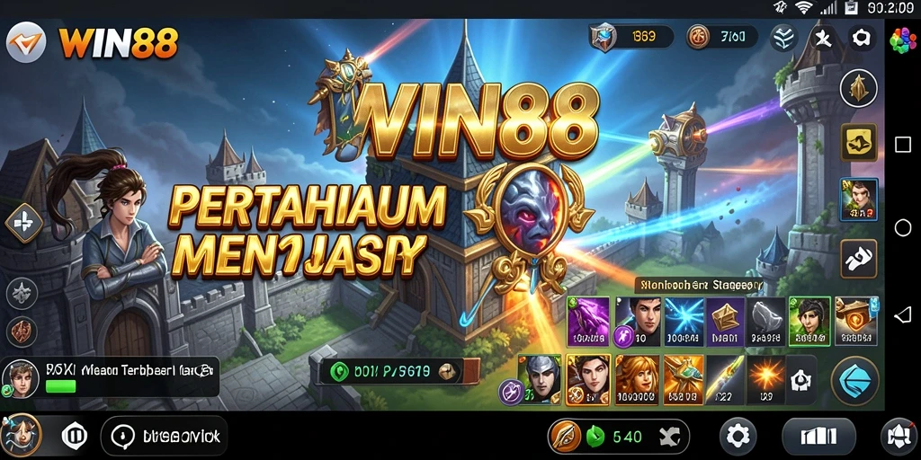 Tampilan gameplay WIN88 yang mendebarkan dalam Tower Defense.